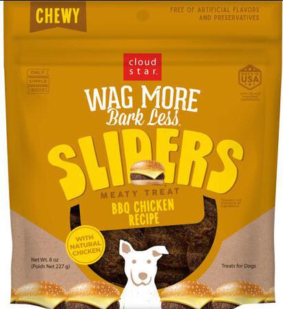 Wag More Bark Less Dog Treat Sliders BBQ Chicken 8 oz