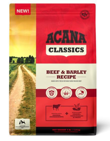 Acana Classics Dry Dog Food Beef & Barley 4#