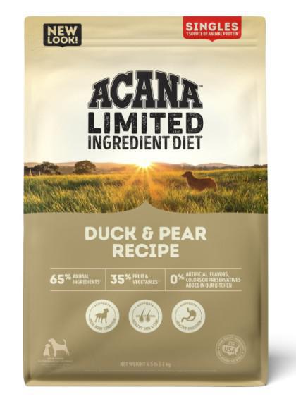 Acana Singles Limited Ingredient Dry Dog Food Duck & Pear 4.5#