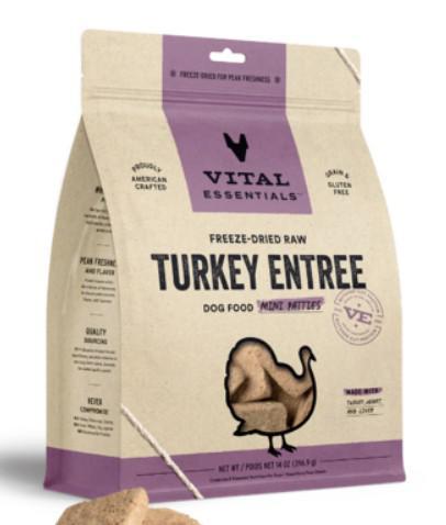 Vital Essentials Dog Food FD Mini Patties Turkey 14 oz