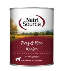 NutriSource Dog Can Beef & Rice