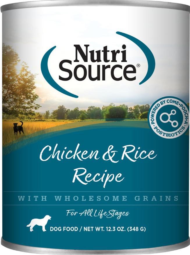 NutriSource Dog Can Chicken & Rice 13oz