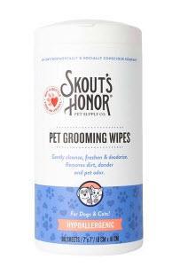 Skout's Honor Pet Grooming Wipes for Dogs & Cats 80 Count