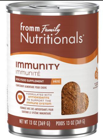 Fromm Dog Supplement Nutritionals Pate' Immunity 13 oz