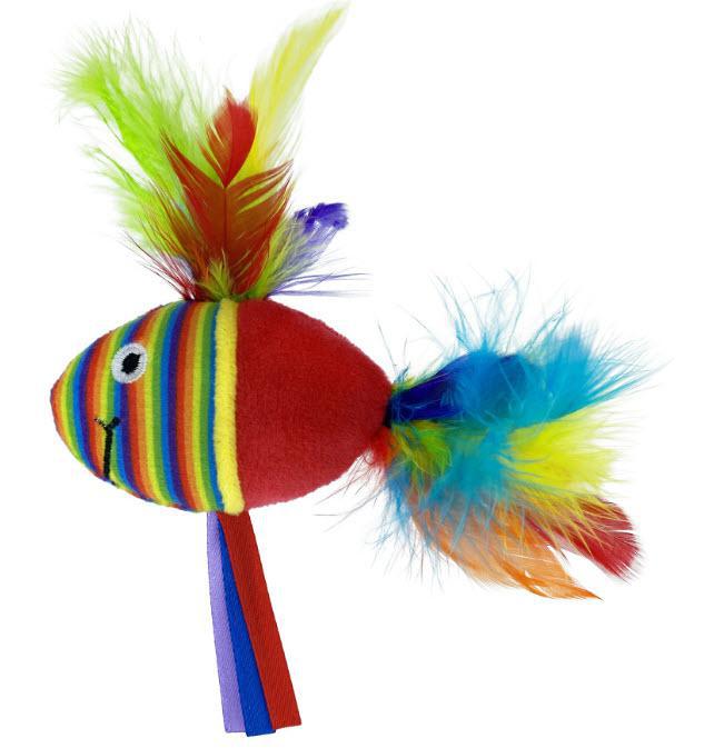 Multipet Pet Envy Rainbow Fish Cat Toy