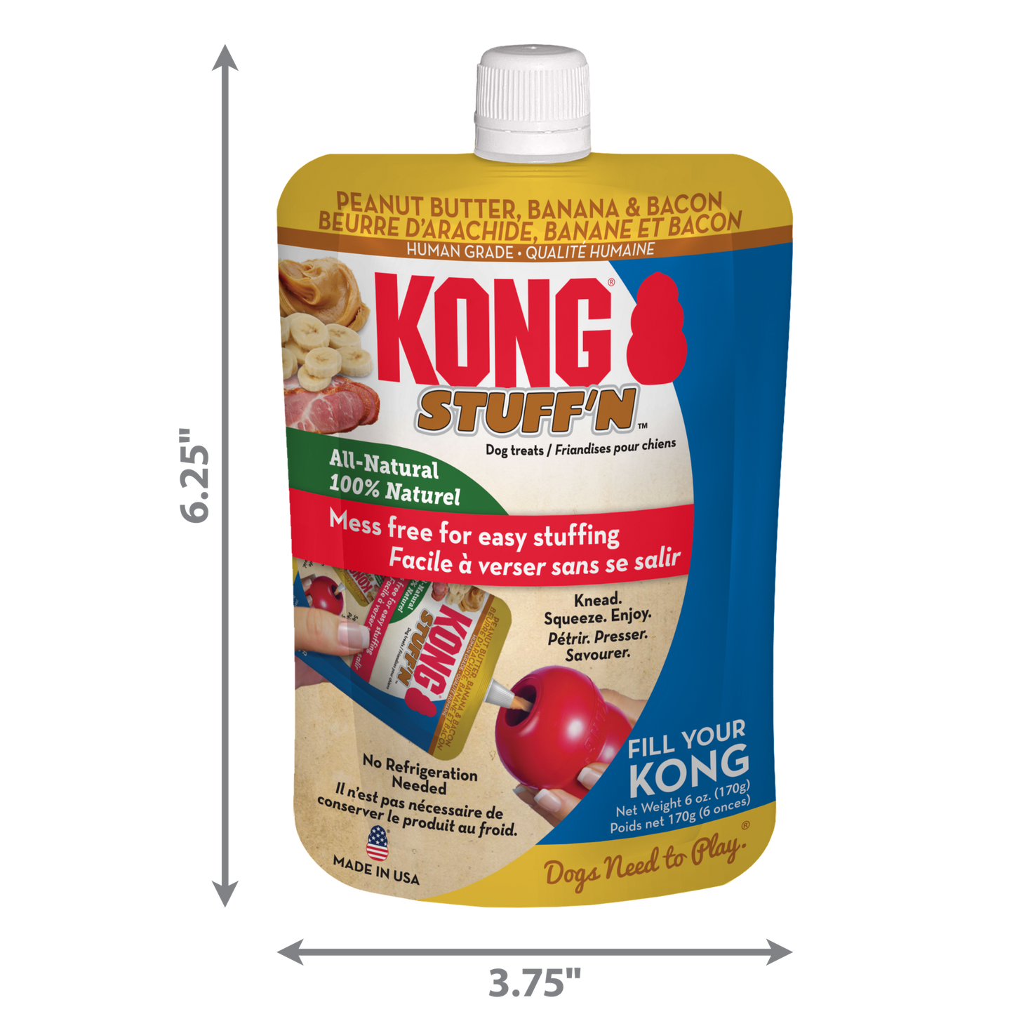 Kong STUFF'N PEANUT BUTTER BACON BANANA