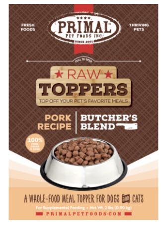 Primal Dog & Cat Frozen Butcher's Blend Topper Pork 2#
