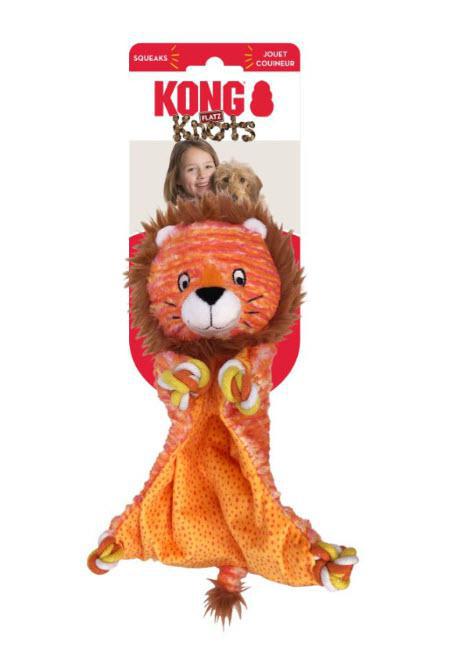 KONG Knots Flatz Dog Toy Lion