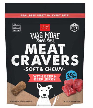 Wag More Bark Less Dog Treat Meat Cravers Soft Chewy Beef 5 oz
