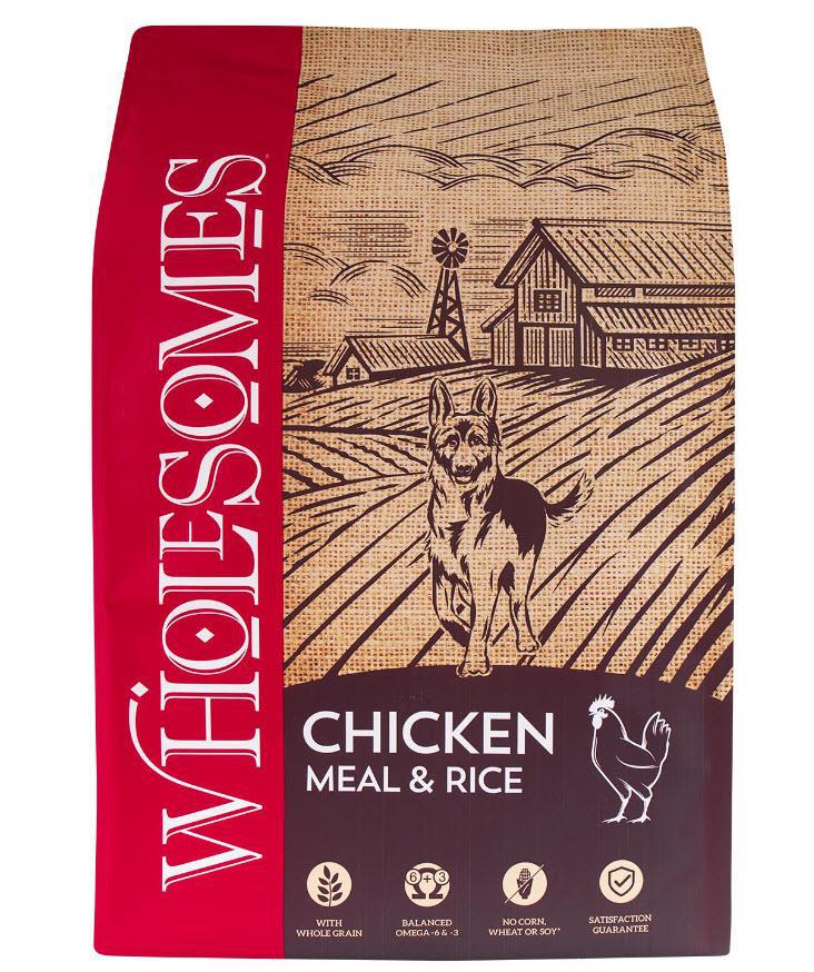 Wholesomes Chicken Meal & Ric Dry Dog Food 40 Lbs