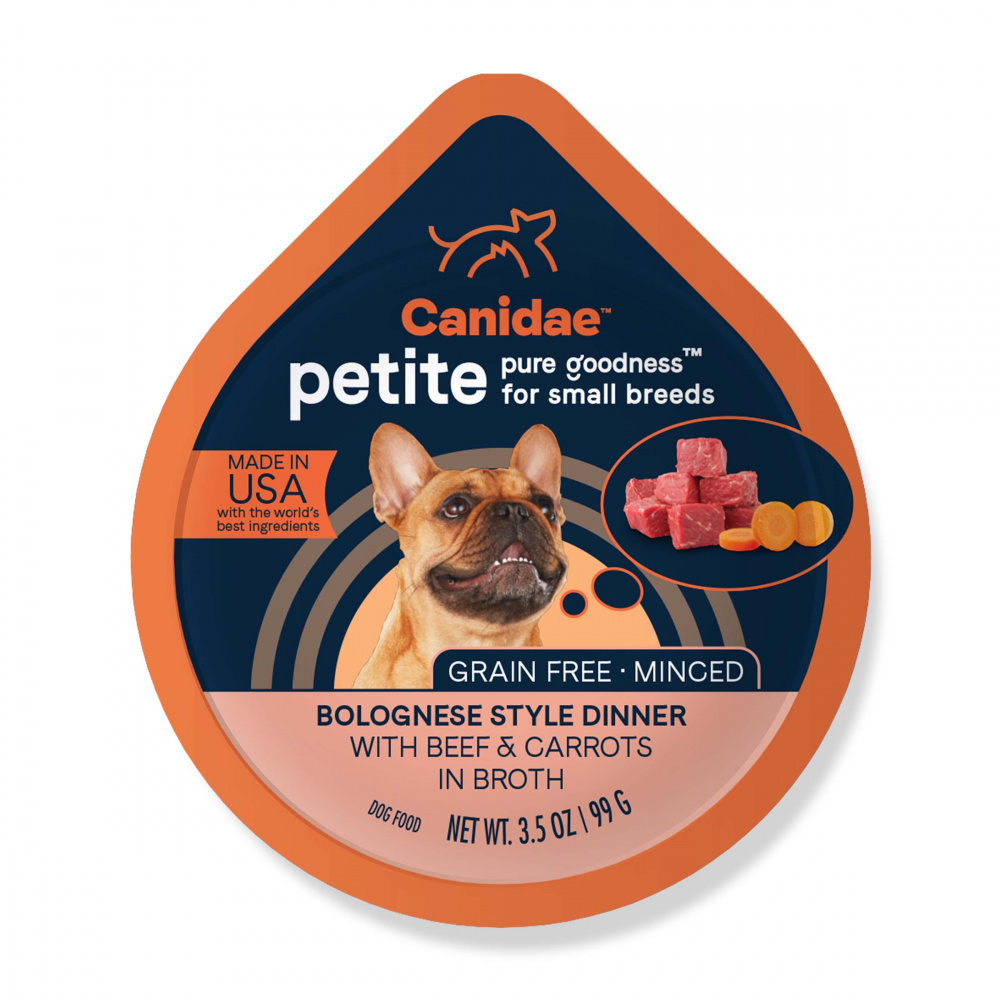 Canidae Pure Petite Small Breed Cup Minced with Beef & Carrots Wet Dog Food,