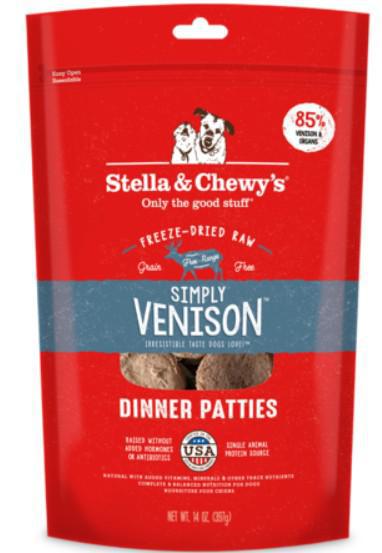 Stella & Chewy's Dog Food FD Dinner Patties Venison 14 oz