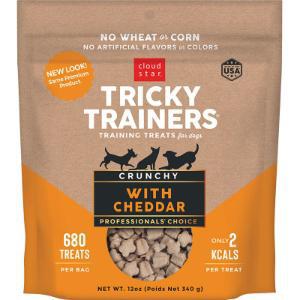 CLOUD STAR DOG TRICKY TRAINERS CRUNCHY TREAT CHEDDAR 12OZ