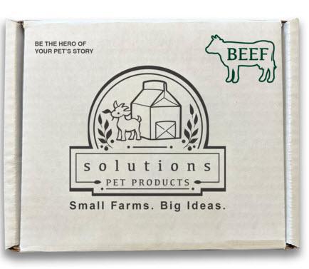 SOLUTIONS FRZN DOG FOOD BEEF SLIDERS 3#