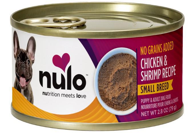 Nulo Small Breed Pate Canned Dog Food Chicken & Shrimp 2.8oz