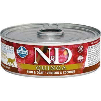 Farmina Cat Can QUINOA Skin & Coat - Venison & Coconut 2.8 oz - Mr Mochas Pet Supplies