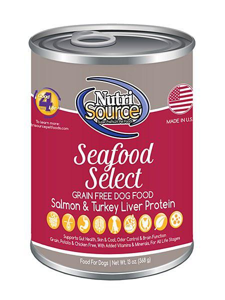 NutriSource Dog Can GF Seafood Select 13 oz - Mr Mochas Pet Supplies