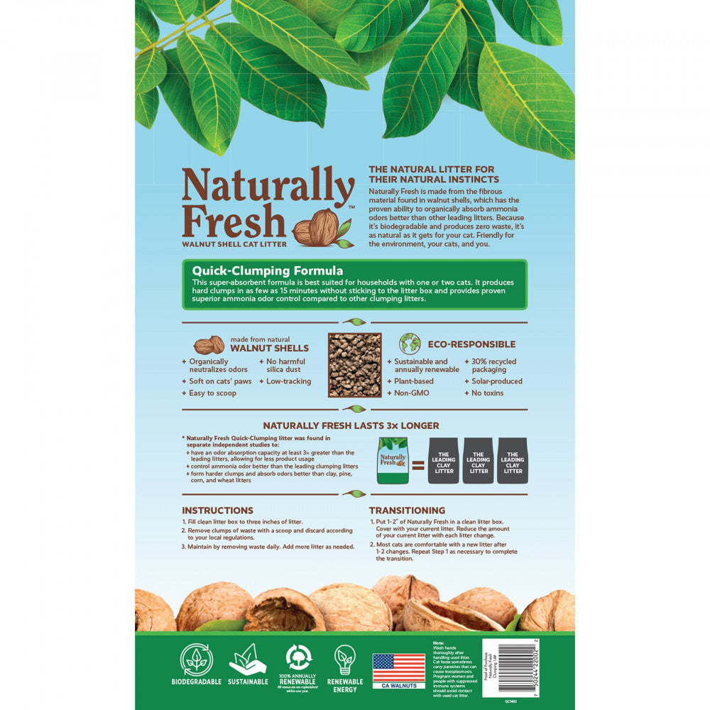 Naturally Fresh Walnut Based Quick Clumping Cat Litter - Mr Mochas Pet Supplies