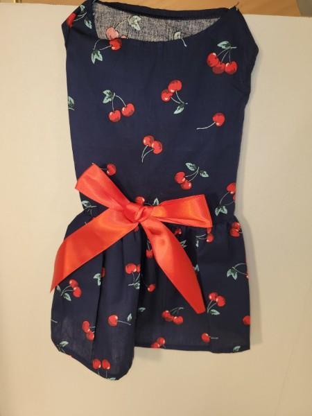 Navy dress with cherries - Mr Mochas Pet Supplies