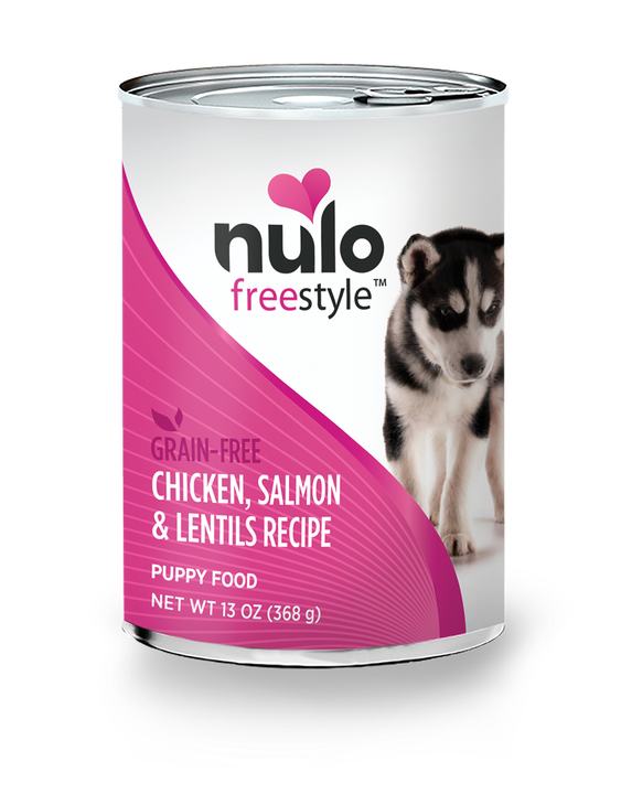 Nulo Puppy Can Chicken, Salmon & Lentils 13oz - Mr Mochas Pet Supplies
