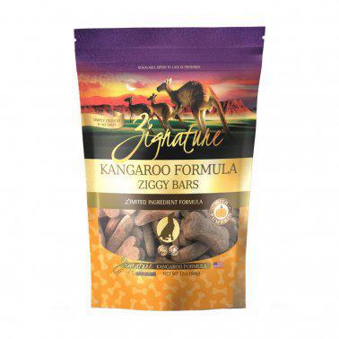Zignature Dog Treat GF Ziggy Bars Kangaroo 12 oz - Mr Mochas Pet Supplies