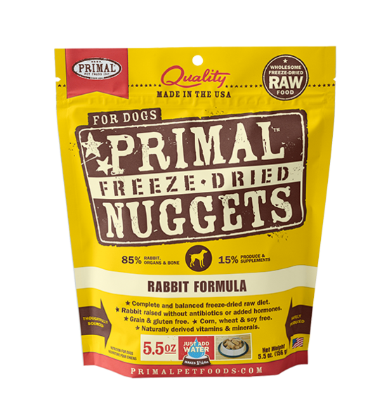 Primal Dog FD Nugget Rabbit - Mr Mochas Pet Supplies