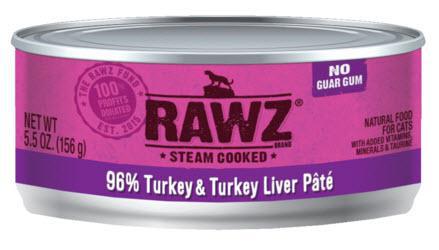 Rawz Cat Can Turkey & Turkey Liver 5.5oz GF