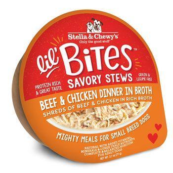 Stella & Chewys Dog Wet Lil Bites Stew Beef & Chicken in Broth