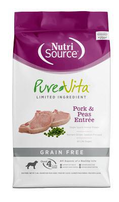 Pure Vita Dog Dry GF Pork & Peas