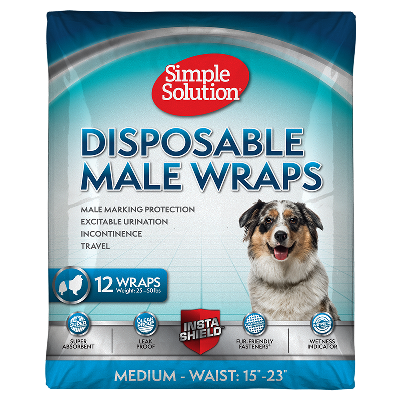 Simple Solutions Disposable Diapers Male Wrap - Mr Mochas Pet Supplies