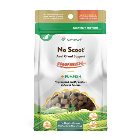 Naturvet No Scoot - Anal Gland Support Digestive Support Dogs Scoopables - 45 Scoops