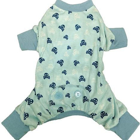 Pet Pajamas - Skull and Cross Bone Blue