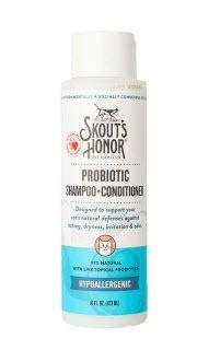 Skouts Honor Cat Probiotic Shampoo+Conditioner Fragrance Free 16oz