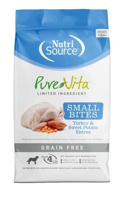 Pure Vita Dog Dry Small Bites GF Turkey & Sweet Potato