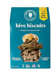 Project Hive Dog Treat Peanut Butter Crunchy Biscuits 12 oz