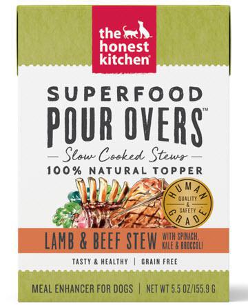 Honest Kitchen Dog Box Pour Overs Superfood Lamb & Beef Stew 5.5oz