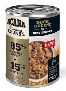 Acana® Premium Chunks Duck Recipe in Bone Broth Dog Food 12.8 Oz