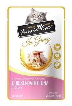 Fussie Cat Premium Chicken w/Tuna in Gravy 2.47oz Pouch