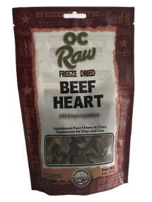 OC RAW DOG FREEZE-DRIED HEARTS BEEF 4OZ