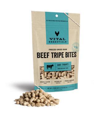 Vital Essentials Dog Treat FD Bites Beef Tripe 2.3 oz