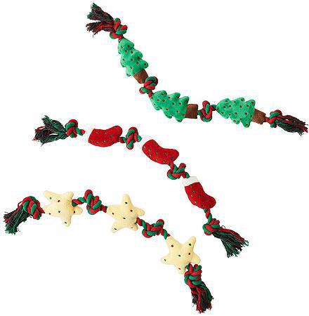 Spot Holiday Christmas Rope Tugs Dog Toy 26"
