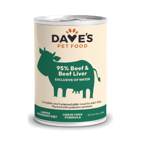 Dave's Dog Can Premium 95% Beef & Beef Liver