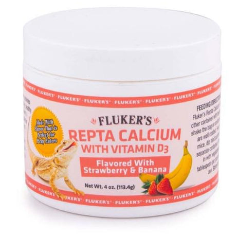 Fluker's Repta Strawberry-Banana Flavored Calcium with Vitamin D3