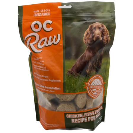 OC Raw Dog Food  CHICKEN & PRODUCE ~ Freeze Dried Slider