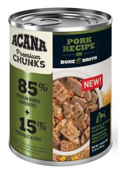 Acana® Premium Chunks Pork Recipe in Bone Broth Dog Food 12.8 Oz