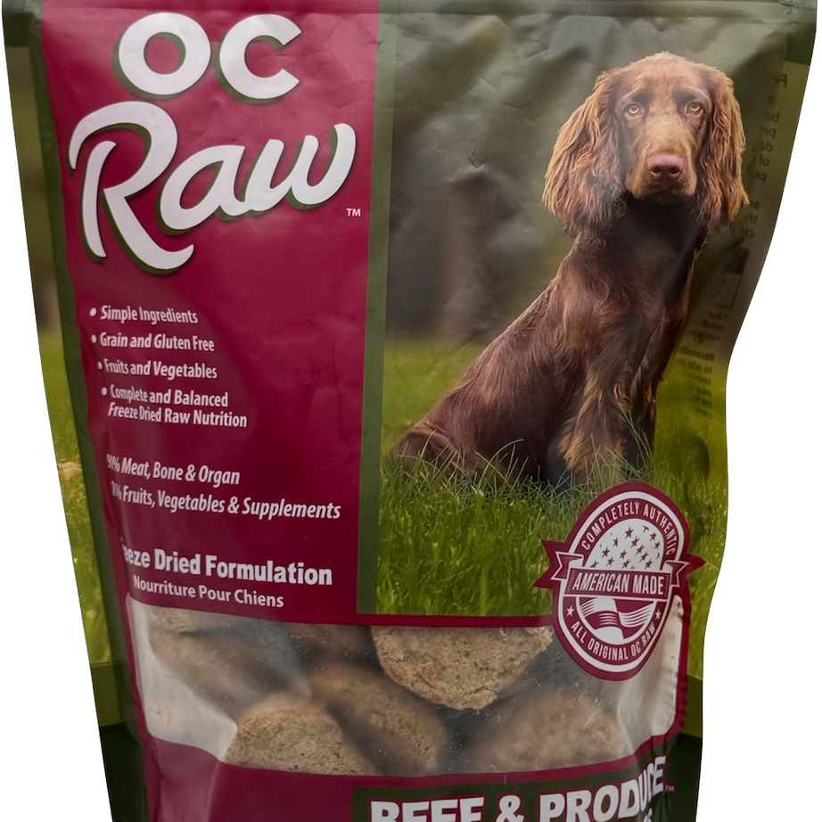 OC Raw Dog Food FD Beef & Produce Sliders
