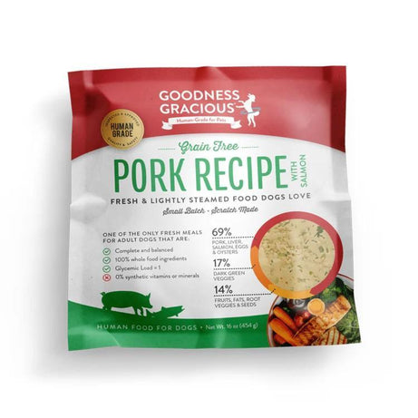 Goodness Gracious Gently Cooked Grain Pork with Salmon Recipe for Dogs 1#
