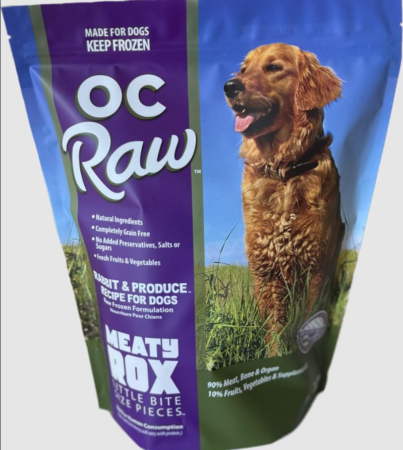 OC Raw Dog Frozen Food Rabbit & Produce