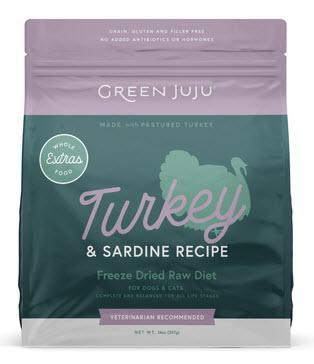 Green Juju Dog Food FD Extras Turkey + Sardine 14 oz