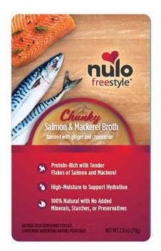 Nulo Freestyle Chunky Salmon & Mackerel Broth for Cats 2.8oz Pouch